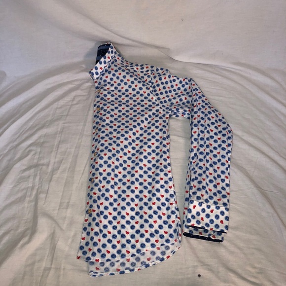 Fahrenheit All Over Citrus Polka Dot LS Button Up - Picture 6 of 6